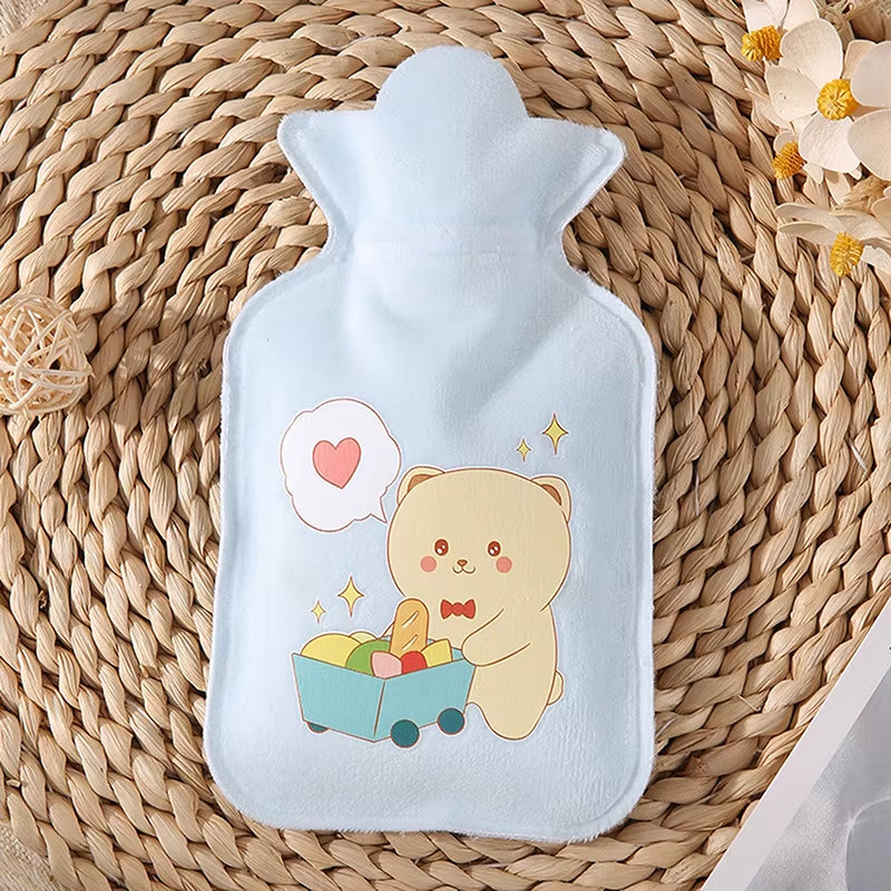 Reusable Winter Warm Heat Hand Warmer PVC Stress Pain Relief Therapy Hot Water Bottle Bags Super Cute Water Injection Water Bags