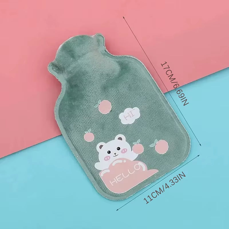 Reusable Winter Warm Heat Hand Warmer PVC Stress Pain Relief Therapy Hot Water Bottle Bags Super Cute Water Injection Water Bags
