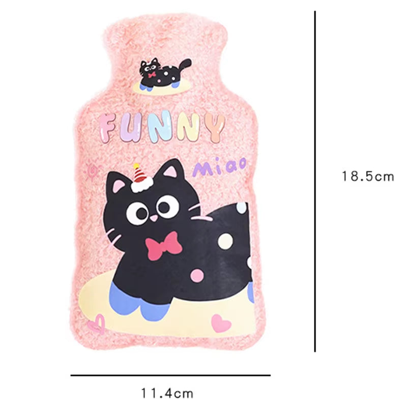 Reusable Winter Warm Heat Hand Warmer PVC Stress Pain Relief Therapy Hot Water Bottle Bags Super Cute Water Injection Water Bags