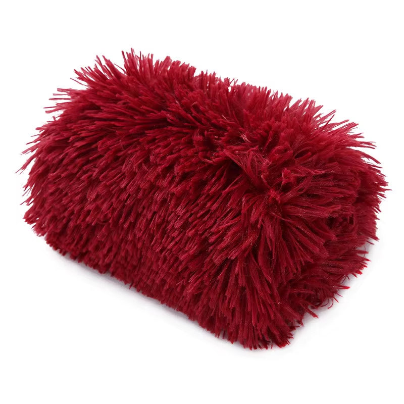 Soft Long Plush Padded Warm Pet Blanket Can Be Used a Mattress Cat Sofa Cushion Household Rug to Keep Warm Dog Sleeping Blanket