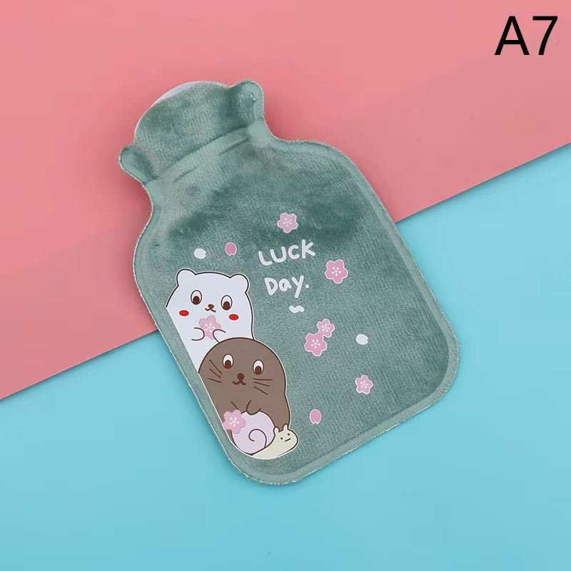 Reusable Winter Warm Heat Hand Warmer PVC Stress Pain Relief Therapy Hot Water Bottle Bags Super Cute Water Injection Water Bags