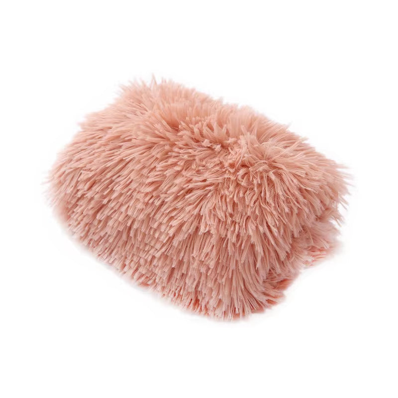 Soft Long Plush Padded Warm Pet Blanket Can Be Used a Mattress Cat Sofa Cushion Household Rug to Keep Warm Dog Sleeping Blanket