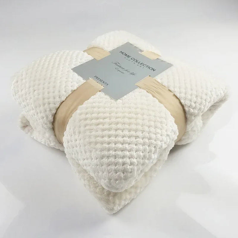 Winter Soft Warm Flannel Blankets for Beds Solid Pink Blue Color Coral Fleece Mink Throw Sofa Cover Bedspread Plaid Blankets