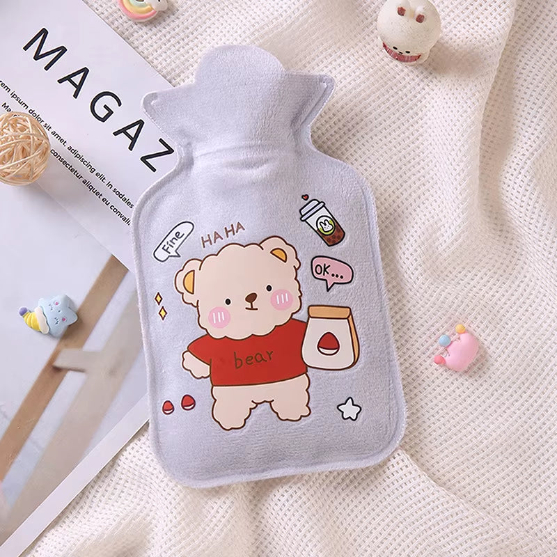 Reusable Winter Warm Heat Hand Warmer PVC Stress Pain Relief Therapy Hot Water Bottle Bags Super Cute Water Injection Water Bags