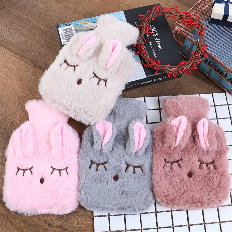Reusable Winter Warm Heat Hand Warmer PVC Stress Pain Relief Therapy Hot Water Bottle Bags Super Cute Water Injection Water Bags