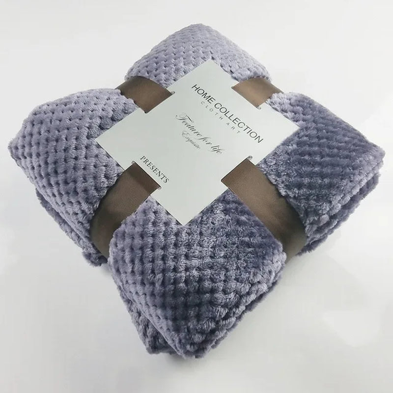 Winter Soft Warm Flannel Blankets for Beds Solid Pink Blue Color Coral Fleece Mink Throw Sofa Cover Bedspread Plaid Blankets