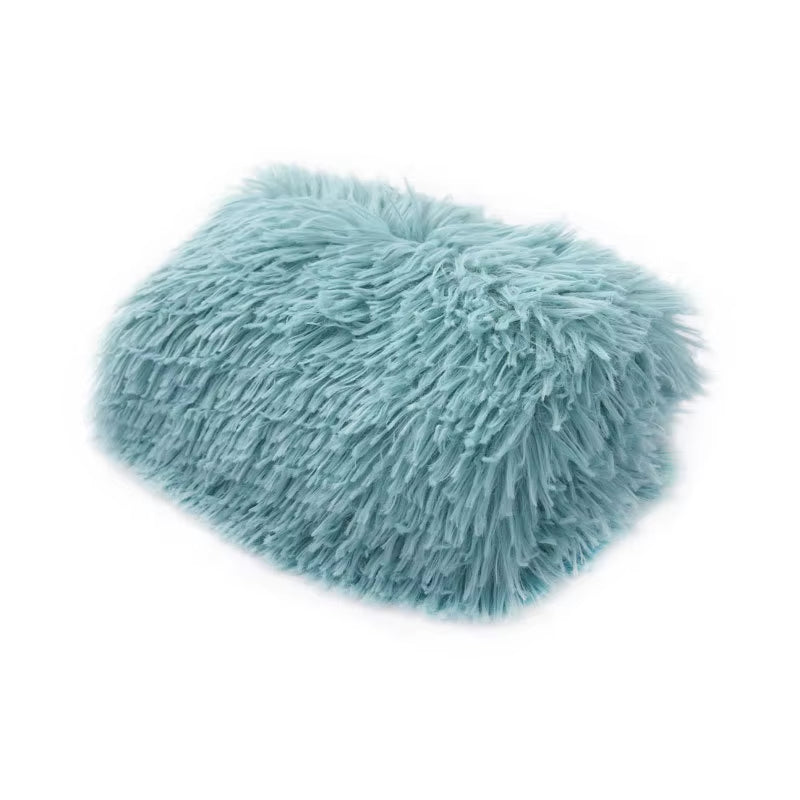 Soft Long Plush Padded Warm Pet Blanket Can Be Used a Mattress Cat Sofa Cushion Household Rug to Keep Warm Dog Sleeping Blanket