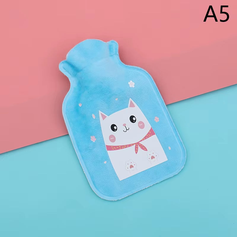 Reusable Winter Warm Heat Hand Warmer PVC Stress Pain Relief Therapy Hot Water Bottle Bags Super Cute Water Injection Water Bags